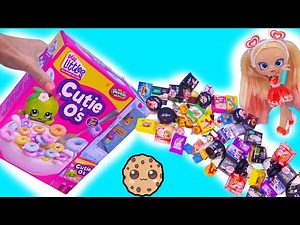Giant Cereal Box Real Littles Mini Foods Water Surprise Blind Bags Shopkins Haul Video - Videos For Kids