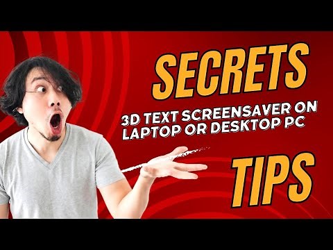Set 3D text screensaver on Laptop| 3D screensaver window 10| 3D text screensaver on PC