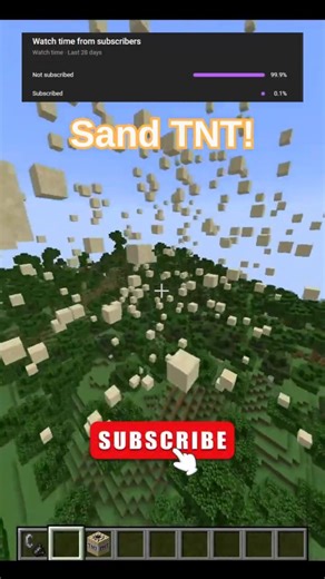 Minecraft Sand Tnt Test!😱 #minecraft #shorts #explosion