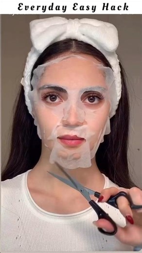 How to fix a sheet mask perfectly on your face #diyfacemask