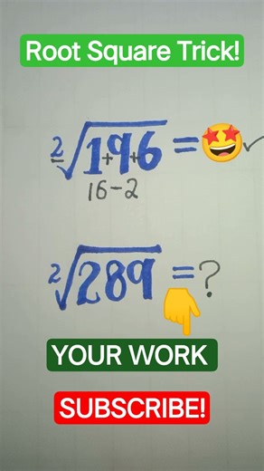 One Trick to Find Any Square Root Fast! #mathtrick #mathematics #mathematica #maths #mathstricks