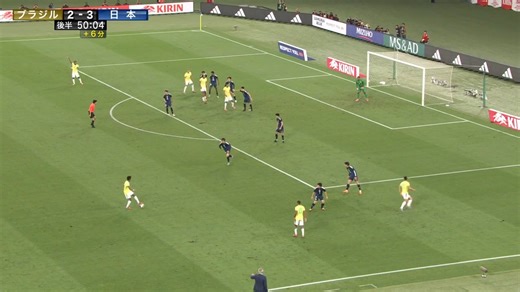 【公式】テレビ朝日サッカー on Instagram: "⚽️キリンチャレンジカップ2025🏆 サッカー王国相手に歴史的初勝利へ‼ ／ 後半５１分 ブラジルの猛攻も全員で体を張って守る‼ ＼ 日本３－２ブラジル #テレビ朝日 系列地上波にて生中継📺⚡ #JFA #サッカー日本代表 #テレ朝サッカー #サッカー"