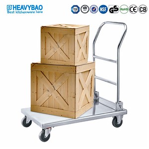 [Hot Item] Heavybao Commercial Carry Folding Utility Trolley Platform Trolley with Wheels