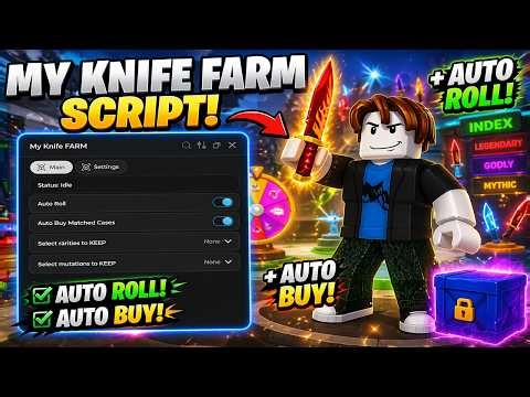 My Knife Farm script – Auto Roll, Auto Buy