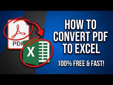 How to Convert PDF to Excel (Free & Easy Method)