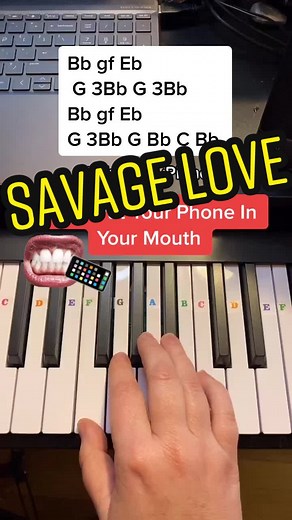 Savage Love By Jason Derulo Piano Tutorial #pianotutorial #savagelove #learnontiktok #tiktokpartner #pianolesson