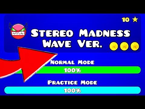 Geometry Dash: Beating Stereo Madness in Wave Gamemode
