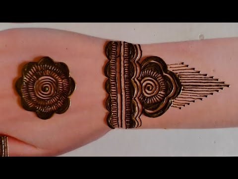 Unique Flower Bracelet Mehndi Design | Simple & Stylish Henna 2025