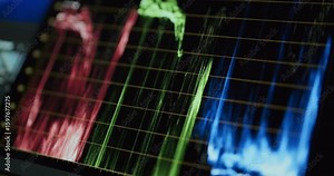 Close-Up Of RGB Graph In Professional Color Grading Software