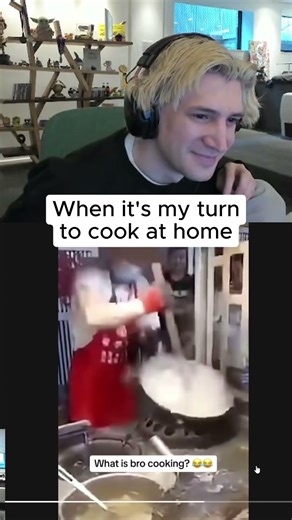what is bro cooking #xqc #cooking #cook