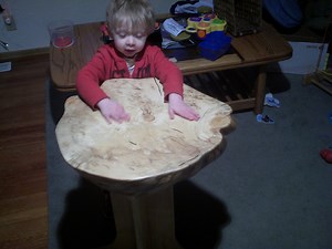 Pine Burl Table: the Toadstool