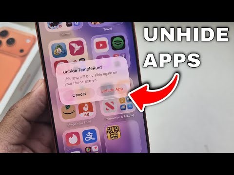 How do I unhide my apps on my iPhone?
