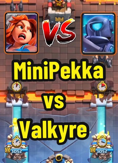 MiniPekka vs Valkyre Clash Royale Strategy