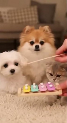 3 Pets React to 7 Cute Sounds (Adorable ASMR Reactions!) #viralshorts