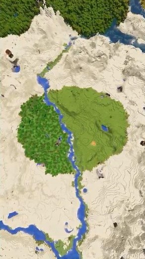 Minecraft Seed With A Forest and Plains Surrounded By A Desert!