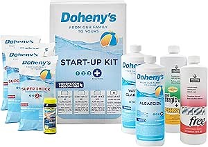 Doheny's Master Pool Opening Kit | Made in USA | Start-Up Chemicals for Pools | Includes Ultimate Kit, Natural Chemistry, Metal Out, Clarifier, Spring Control & Super Shock | Treats 30,000 Gallons
