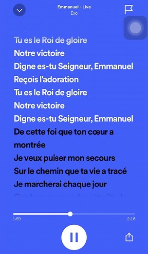 Reçois l'Adoration Exo Paroles: Gloire à Toi Seigneur!