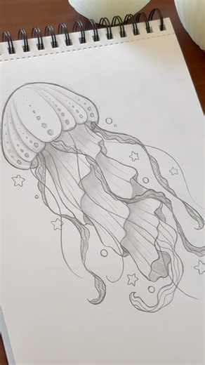 Jellyfish drawing tutorial #drawing #art #drawingprocess