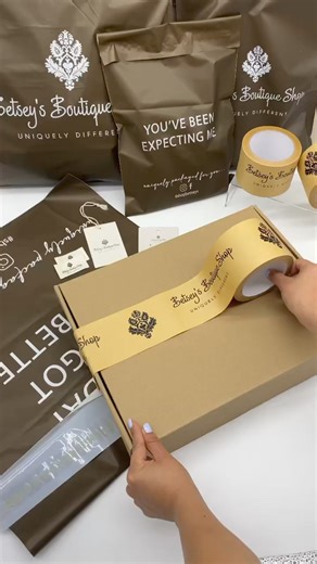 18K views · 27 reactions | Take a look at all of our packing and branding materials that we use daily! #behindthescenes #shopbetseys #branding | Betsey's Boutique Shop | Facebook