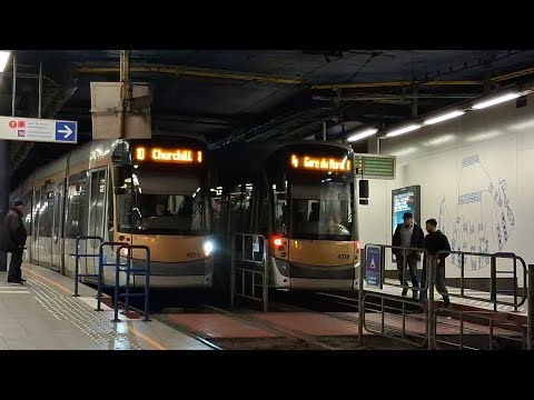 Belgian Trams at Lemonier - Brussels