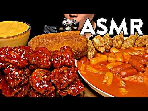 ASMR MUKBANG Fried Chicken, Cheese Corn Dog, Tteokbokki, Mandu Eating Sounds 먹방