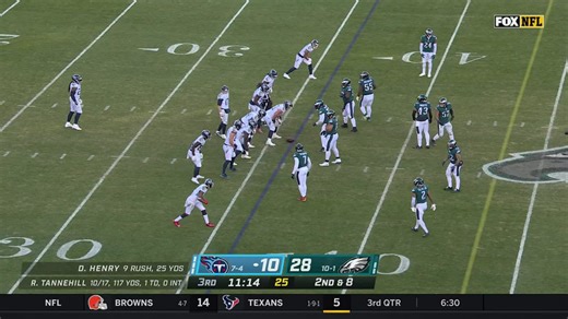 Graham overpowers blocker for Eagles' FIFTH sack of Tannehill
