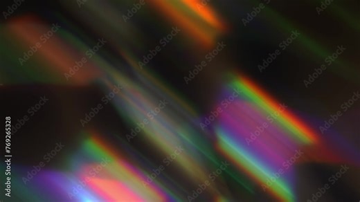 Refraction of Light Through a Glass Prism. Rainbow Light Stock Video
