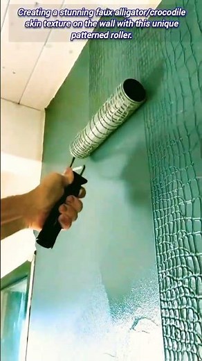 Unique Roller Creates Instant Crocodile Skin Textured Wall Finish