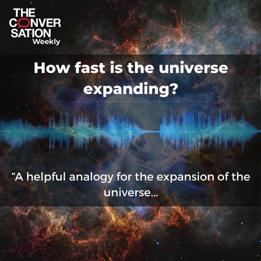 The latest edition of The Conversation Weekly podcast looks at why scientists can't agree on how fast our universe is expanding. 🎧 Listen to the full episode here: https://theconversation.com/scientists-cant-agree-on-how-fast-the-universe-is-expanding-why-this-matters-so-much-for-our-understanding-of-the-cosmos-232205 | The Conversation UK
