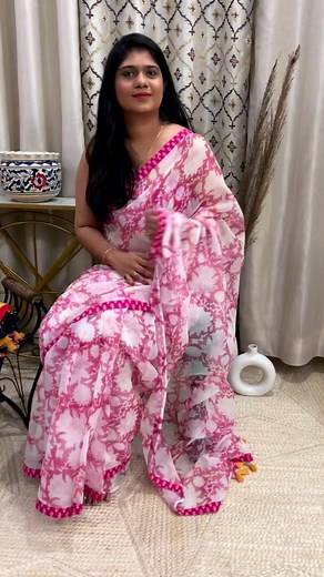 12K views · 124 reactions | Fresh Arrivals Handmade Kotadoria Sarees...