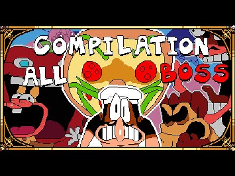 Pizza Tower - All Bosses & Ending & Boss Fight Animation Compilation