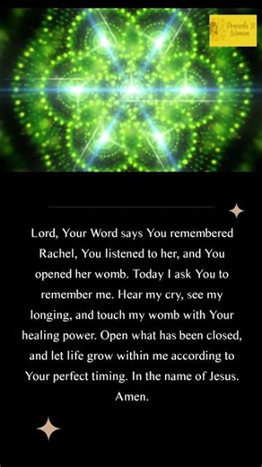 Prayer for Fertility and Conception — Genesis 30:22