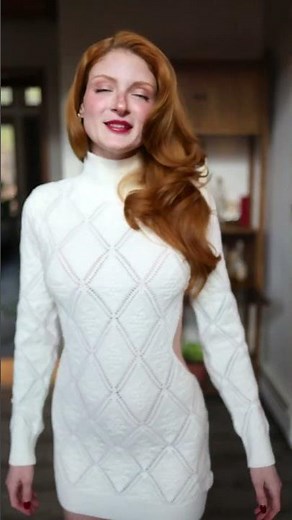 This sweater dress is backless 😍😍😍😍