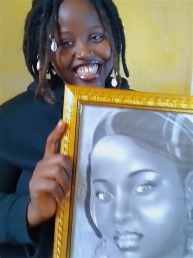 vin fè kè on pwòch ou kontan ak on bèl kado ... #art #drawing #dessin #cadre #portrait
