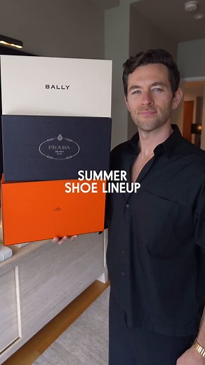 28K views · 843 reactions | My summer shoe lineup from Bally, Hermès, and Prada. #shoes #mens #unboxing @bally @hermes @prada | Ben Taylor NYC | Facebook