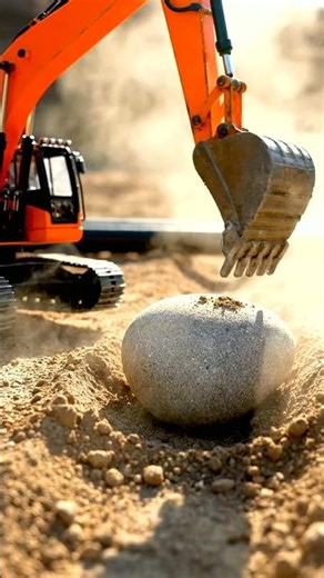 RC Excavator vs. GIANT Rock! See What's Buried Beneath! 🚧