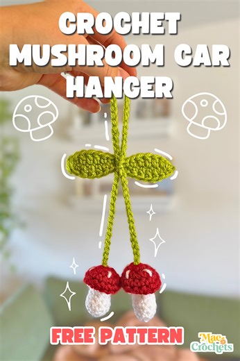 FREE PATTERN: Crochet Strawberry Car Hanger