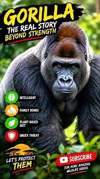 Gorilla, The Gentle Giant With Incredible Strength! 🦍 | Amazing Gorilla Facts. #wildlife