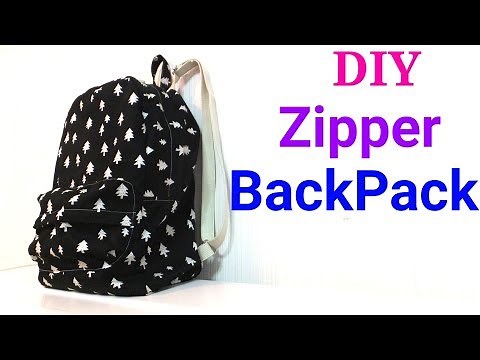 【DIY】大人用*リュックサックの作り方* Lined Zipper BackPack Tutorial*