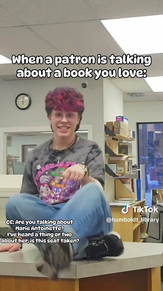 Can you blame us? We love reading books, so when one of our patrons are talking about our favourites, we just have to join the conversation to gush about it! #librarytiktok #locallibrary #funny #fypシ゚ #canadatiktok