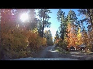 Driving Around Cloudcroft New Mexico in Autumn with Fall Colors in the Sacramento Mountains