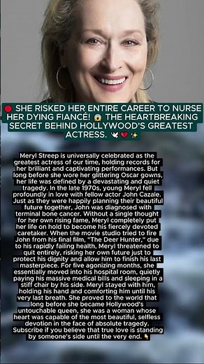 🔴 She stayed by his side until his last breath...😭 The heartbreaking real sacrifice of Meryl Streep.