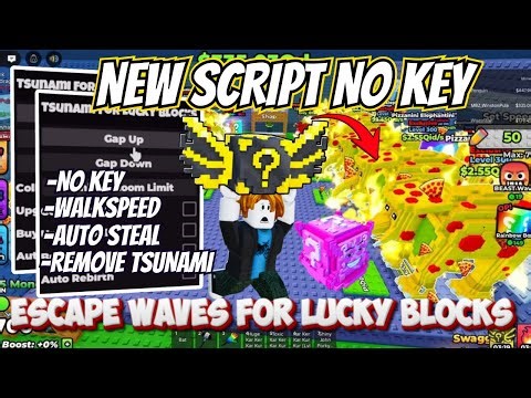 Escape Waves for Lucky Blocks Script 2026 | Auto Steal + Remove tsunami | Roblox Exploit