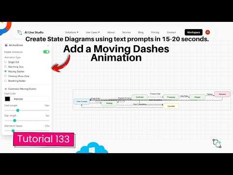 Show State Transition Direction with Moving Dashes AI Tutorial 133