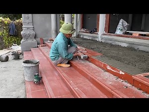 how to install terracotta tiles on porch steps