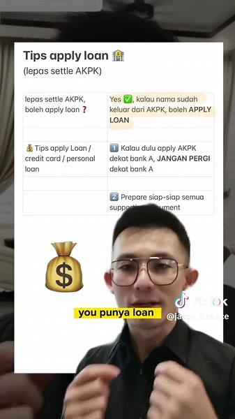 Tips apply loan lepas settle AKPK #sifu_jason #pitmortgage #tiktokguru...