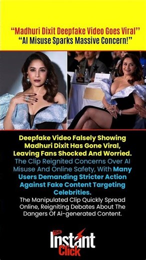 🚨 Madhuri Dixit Deepfake Video Goes Viral 😳 AI Misuse Sparks Massive Concern