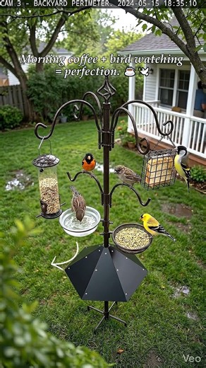 Bring nature a little closer to home 🌿#birdfeeder #outdoorliving #birdlovers #gardenlife