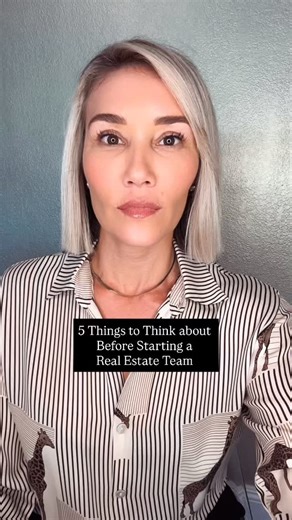 Are you thinking about starting a real estate team? Here’s are 5 foundational things to take into consideration: 1. You need clarity on everything and even more so on things you didn’t know you need clarity on. -What value do you bring to your team members? -Why should they want to join your team? -Why do you want to start a team? -What’s your role? -What are the standards, morals and ethics of your business? -What are your expectations of your team members? -Do you plan on teaching them good ha