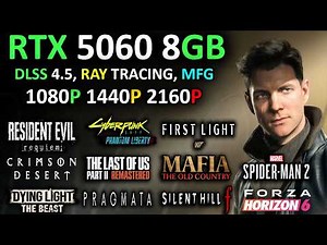 GeForce RTX 5060 8GB | 15 New Games Tested | DLSS 4.5, RT + MFG 6X | | 1080p, 1440p, 4K | 2026